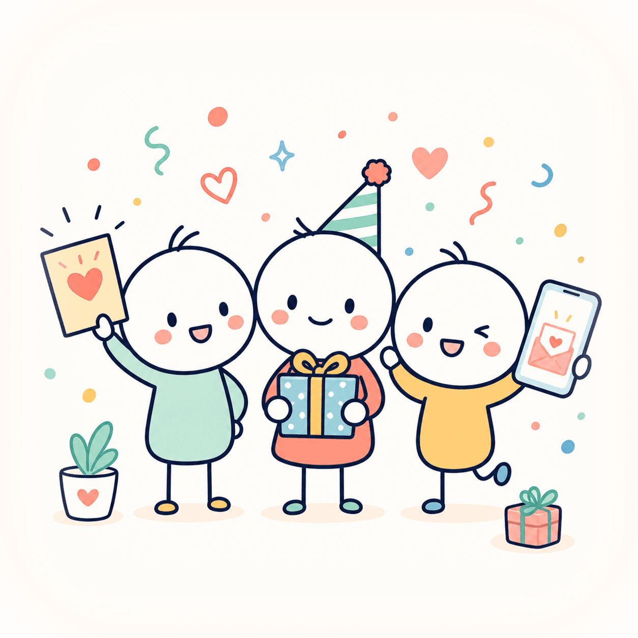 Friends celebrating together